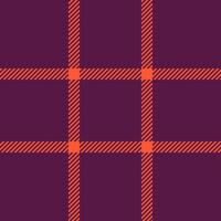 Vibrant coral and deep maroon plaid pattern. Perfect for fall designs, textiles, website backgrounds, or any project needing a bold, geometric texture. vector