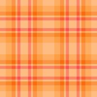 Warm, vibrant orange plaid pattern. Perfect for textile design, website backgrounds, or autumnal projects. This seamless texture evokes feelings of warmth, comfort, and rustic charm. vector