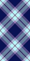 Elegant pastel plaid pattern in navy blue, light blue, and lilac. Perfect for textile design, fashion, apparel, backgrounds, websites, or any project needing a stylish and sophisticated texture. vector