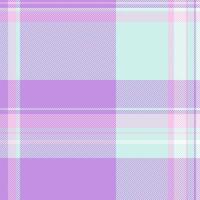 Pastel plaid pattern in soft purple, pink, and mint green. Perfect for textile design, website backgrounds, scrapbooking, or feminine branding. Subtle texture adds visual interest. vector