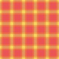 Vibrant coral and gold plaid pattern. Perfect for textile design, website backgrounds, or seasonal projects. This seamless texture offers a cheerful, warm aesthetic, symbolizing energy and optimism. vector