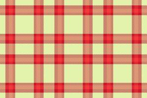 Vibrant red and pale yellow plaid pattern. Perfect for textile design, website backgrounds, or crafting projects. This classic checkered texture evokes feelings of warmth, comfort, and tradition. vector