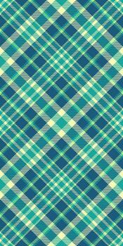 Fancy tartan seamless, eps pattern plaid textile. Cell fabric background texture check in cyan and teal colors. vector