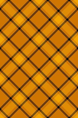 Vibrant orange and black diagonal plaid pattern. Perfect for autumnal designs, fall fashion, textile prints, and website backgrounds.