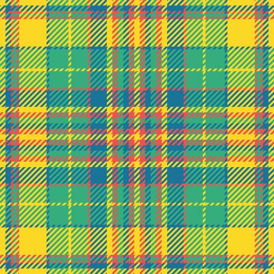 Vibrant yellow, teal, and green plaid pattern. Perfect for textile design, fashion, or website backgrounds. This cheerful, energetic design evokes feelings of optimism and summer.