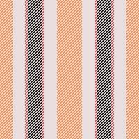 Modern vertical stripe pattern. Seamless texture in orange, black and white. Ideal for textile design, backdrops, banners, or creative projects. Versatile and visually appealing. vector