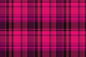 Bold, vibrant plaid pattern with a modern edge. Hot pink, black, and purple hues. Ideal for backgrounds, textiles, fashion projects, and festive themes. vector