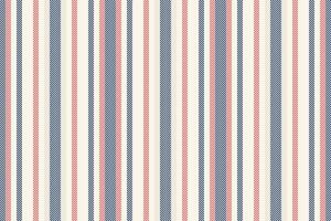 Classic vertical stripes pattern in red, blue, and cream. Textured textile design, ideal for backgrounds, fashion, or print projects. Versatile and timeless. vector