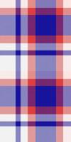 Vibrant plaid pattern in red, blue, and white. Perfect for textile designs, apparel, or website backgrounds. This bold, geometric texture evokes feelings of tradition and modernity. vector