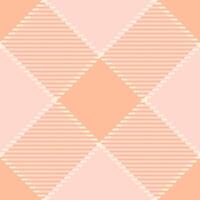 Tartan patterned textile design with soft peach hues. Seamless repeating pattern. Great for backgrounds, wallpaper, or fabric design, texture. vector