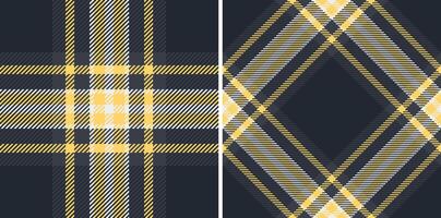 Elegant plaid pattern. Seamless, timeless textile design in muted yellow and dark grey. Use for backgrounds, apparel, or graphic design projects. Versatile backdrop. vector