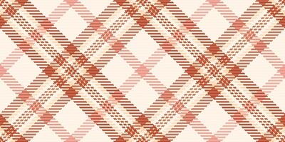 Elegant diagonal plaid pattern in soft terracotta and cream tones. Perfect for textile design, website backgrounds, or autumnal branding. vector