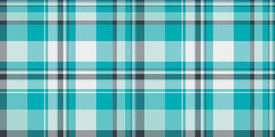 Vibrant teal and white plaid pattern. Perfect for textile design, website backgrounds, or fashion projects. This crisp, modern design evokes feelings of freshness and style. vector