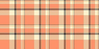 Pastel peach and cream plaid pattern. Perfect for textile design, website backgrounds, or autumnal themed projects. This seamless texture offers a soft, inviting aesthetic. vector