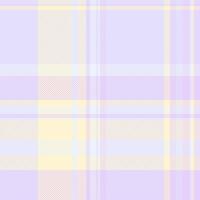 Pastel plaid pattern in soft lavender, cream, and pale blue hues. Ideal for backgrounds, textile designs, or stationery. This delicate, repeating texture evokes feelings of serenity and gentleness. vector