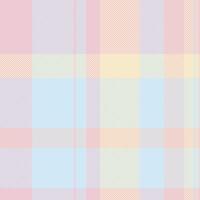 Pastel plaid pattern with soft colors. Ideal for backgrounds, textiles, or designs needing a cozy, comforting, and gentle aesthetic. Versatile texture. vector