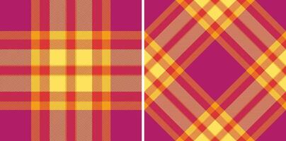 Vibrant plaid patterns in warm, sunny hues. Perfect for textile design, fashion, or website backgrounds. vector