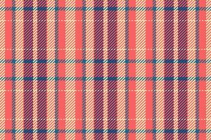 Vibrant coral, navy, and cream plaid pattern. Perfect for textile designs, fashion, and website backgrounds. This seamless texture evokes warmth and a classic, stylish aesthetic. vector