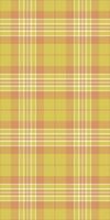 Mat fabric check pattern, commercial tartan textile. Order background texture seamless plaid in yellow and orange colors. vector