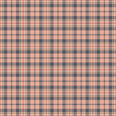 Quality check seamless background, shape pattern fabric texture. Factory tartan plaid textile in orange and pastel colors.