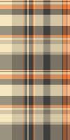 Packing plaid pattern check, male fabric background . Elegance tartan texture seamless textile in pastel and orange colors. vector