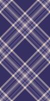 Elegant diagonal plaid pattern in muted purple and cream tones. Perfect for textile design, website backgrounds, or fashion illustrations. vector