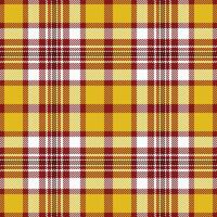 Vibrant yellow and maroon plaid pattern. Perfect for autumnal designs, textile prints, or website backgrounds. This classic check design offers a timeless and versatile aesthetic. vector