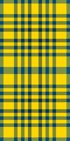 Installing background tartan fabric, preppy textile pattern texture. Cutout plaid seamless check in gold and cyan colors. vector