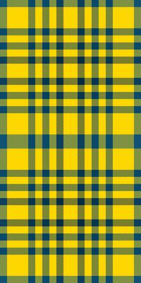 Installing background tartan fabric, preppy textile pattern texture. Cutout plaid seamless check in gold and cyan colors.