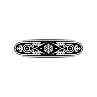 Minimalist Winter, Snowflake Ornament on White vector