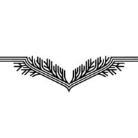 Abstract Wing - Minimalist Black and White vector