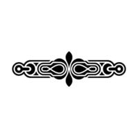 Minimalist Black Ornamental Border Element on White Background vector
