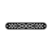 Elegant Black White Ornamental- Border Element vector