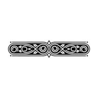 Ornate Black and White Border Element , Decorative, Elegant vector