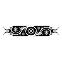 Elegant Snowflake Border Illustration, Winter Decorative vector