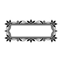Elegant Christmas Frame Holly Snowflake on White vector