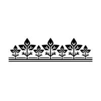 Minimalist Black Leafy Border on Light Background vector
