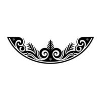 Elegant Black and White Winter Ornament Illustration on White Background vector