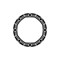 Geometric Circular Abstract , Black and White, Minimalist Style vector