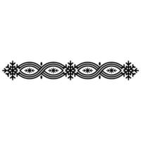 Geometric Winter Border Snowflakes Minimalist vector