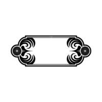 Art Deco Ornamental Frame with Flourishes, Geometric vector