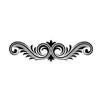 Elegant Black Scroll- Ornament on White Background vector