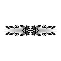 Elegant Floral- Border in Black and White, Decorative Element vector