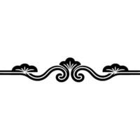 Elegant Black- Scrollwork Divider on White Background vector