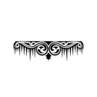 Decorative Black Winter Border with Icicles Swirls vector