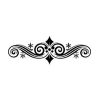 Elegant Black Scroll Ornament, on White Background vector