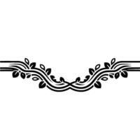 Minimalist Floral Divider Elegant Vine Motif on Light Backdrop vector