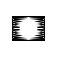 Abstract Geometric Frame with Rough Edges, Black and White vector