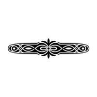 Black and White Ornamental Scroll Element on White vector