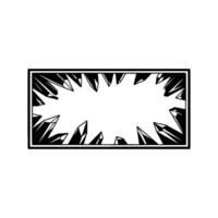 Abstract Shattered Frame Comic Book Style, Explosion Effect vector